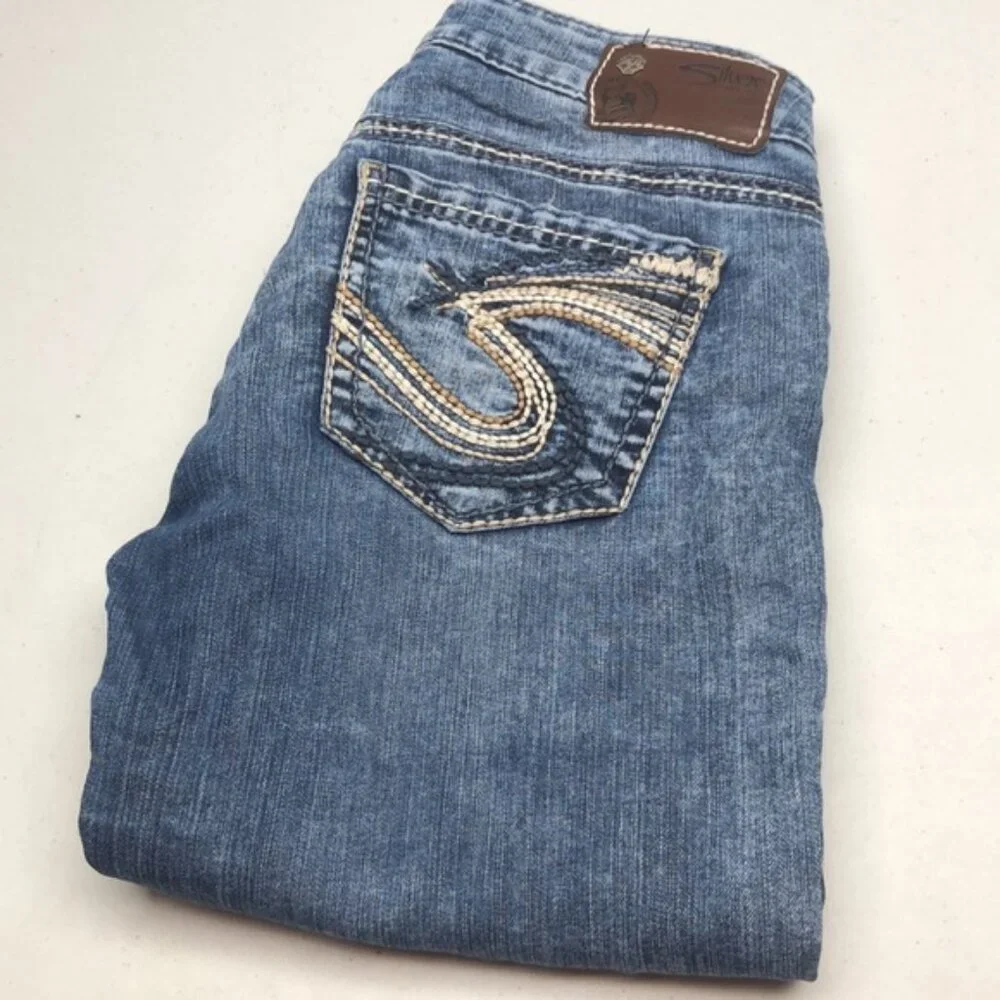 VINTAGE SILVER BERKLEY SLIMCUT JEANS 26x34 ⭐️